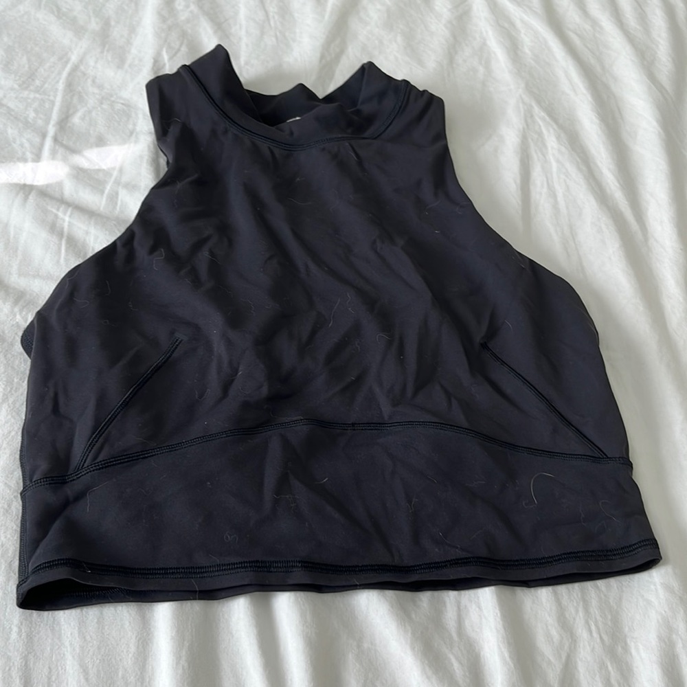 Lulu lemon cropped tank with build in sports bra